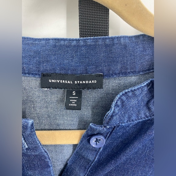 Universal Standard Hannah Denim Shirt Dress Sz S - Picture 8 of 9